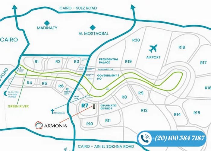 كمبوند ارمونيا العاصمة الادارية بمقدم 10% فقط