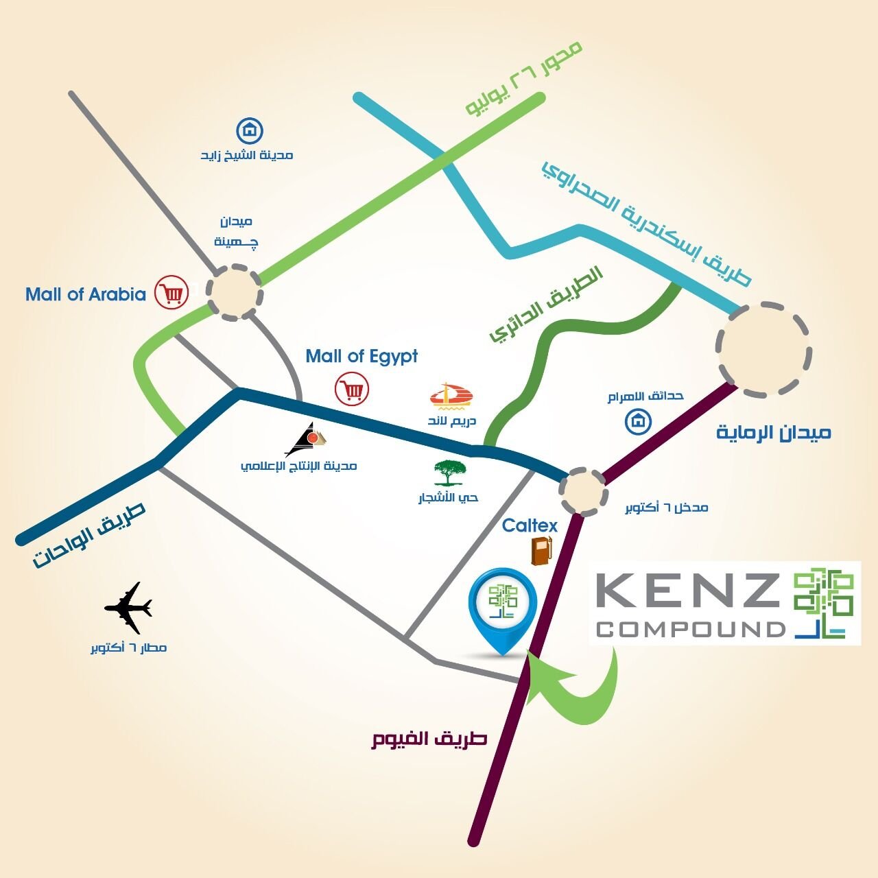 كمبوند كنز حدائق اكتوبر