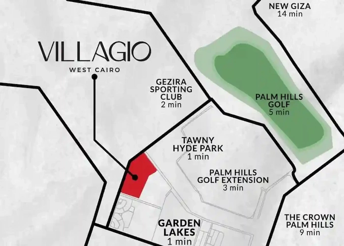 كمبوند فيلاجيو 6 أكتوبر vilagio 6 October عيش الحياة الإيطالية بمقدم 5%