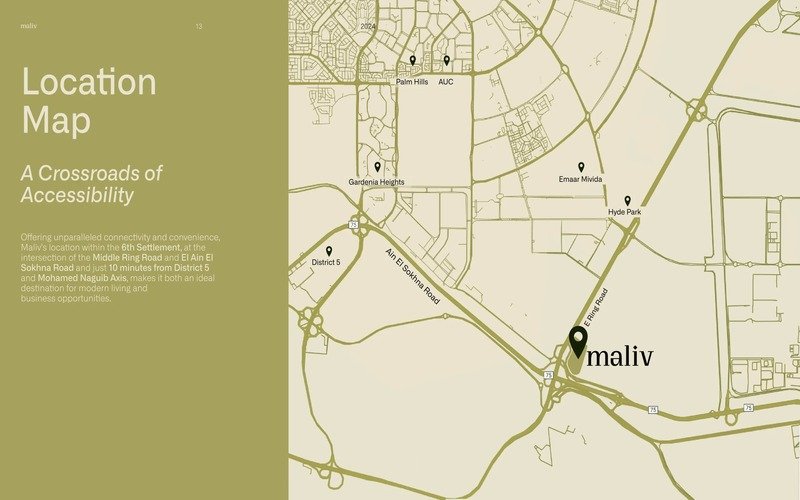 كمبوند ماليف التجمع السادس تفاصيل واسعار Maliv New Cairo