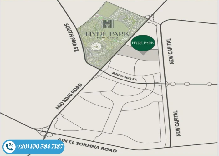 هايد بارك سنترال التجمع السادس Hyde Park Central New Cairo مقدم 5%