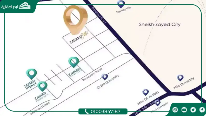 كمبوند ذا يارد موقع مشروع ذا يارد الشيخ زايد