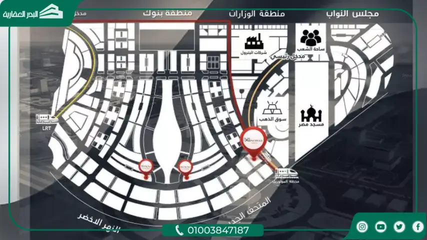 موقع مول مونوريل تاور Monorail Tower New Capital