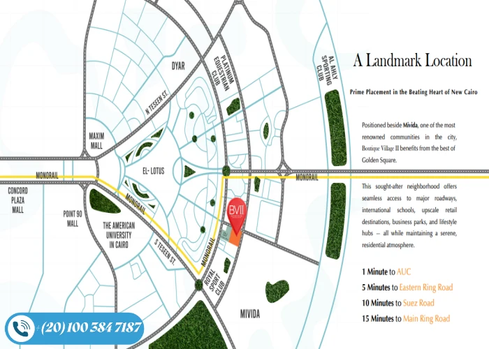 كمبوند بوتيك فيلدج 2 القاهرة الجديدة Boutique Village 2 مقدم 5%