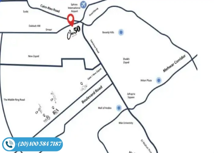 كمبوند One 50 نيو زايد One 50 New Zayed مساحات وأسعار