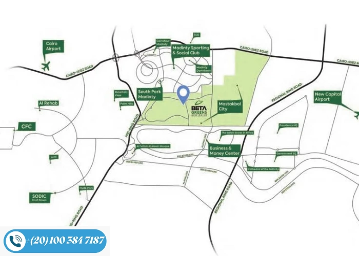 كمبوند بيتا جرينز المستقبل سيتي Beta Greens بمقدم 10%