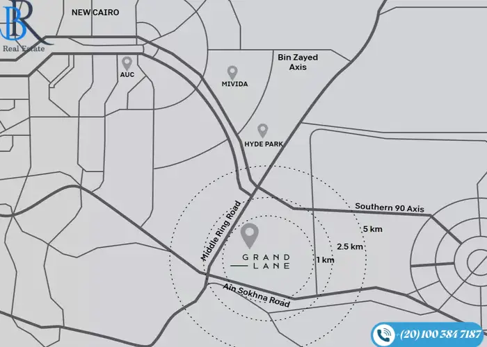 كمبوند جراند لين التجمع السادس Grand Lane New Cairo مقدم 5%